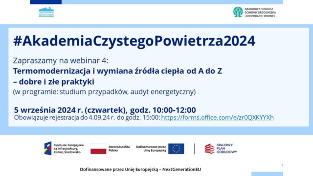 #AkademiaCzystegoPowietrza2024 – 5 września o godz. 10:00